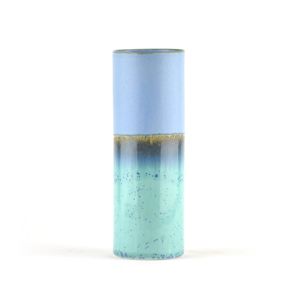 SGW Lab Cylinder Vase Small In Blue And Aqua