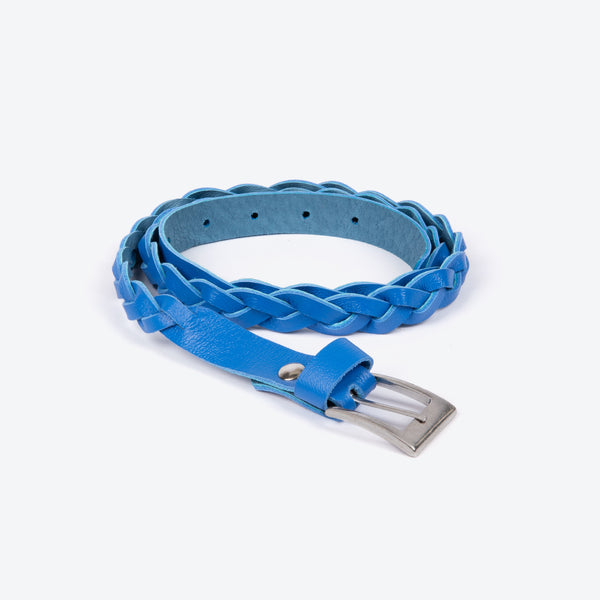 Lowie Blue Plaited Belt