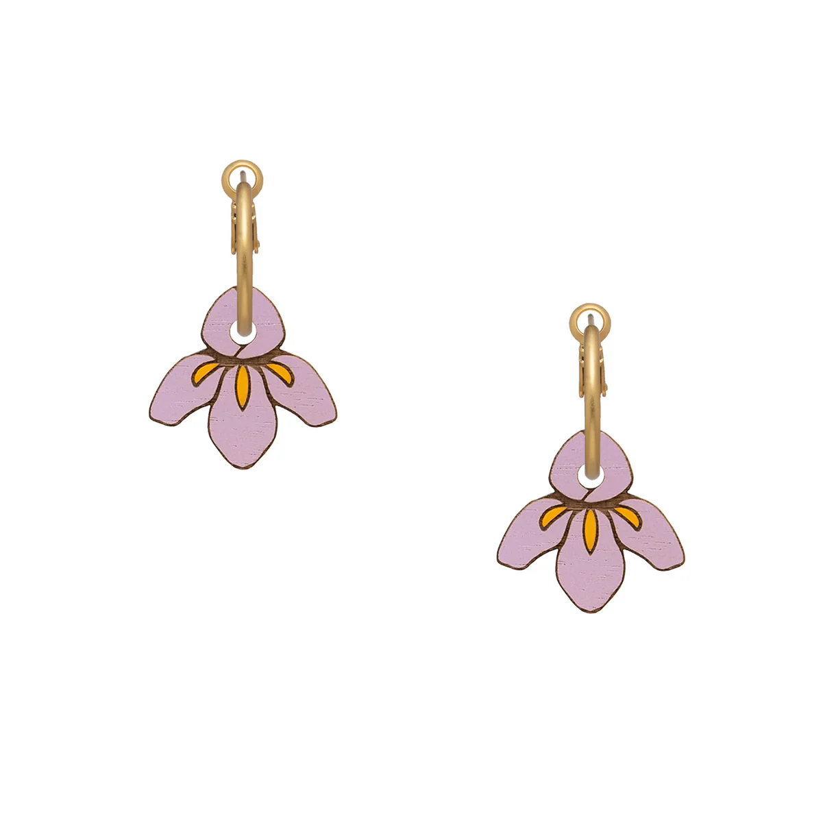 Materia Rica Iris Flower Earrings