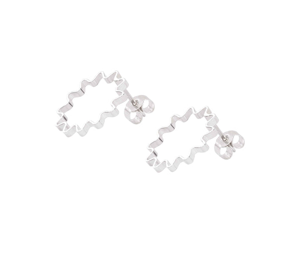 Spoiled Life Olivia Taylor Mini Ondulée Studs - Silver