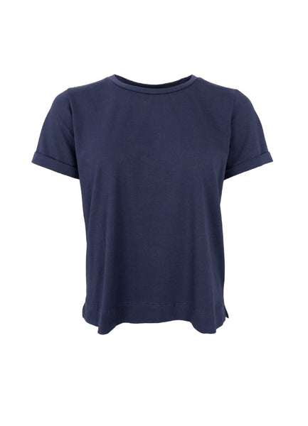 Black Colour Round Neck T-shirt - Navy