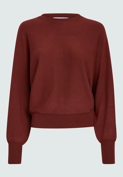 Minus Msdana Madder Brown Bat Sleeve Knit Jumper