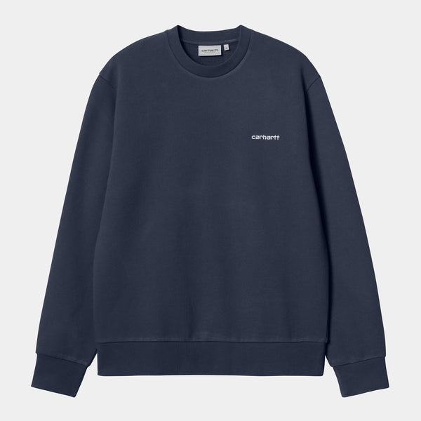 Carhartt WIP  Sweat Script Brodé Blue / White