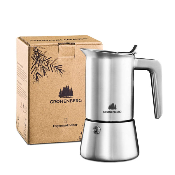 GRONENBERG Cafetière À Expresso En Acier Inoxydable Argent 200ml