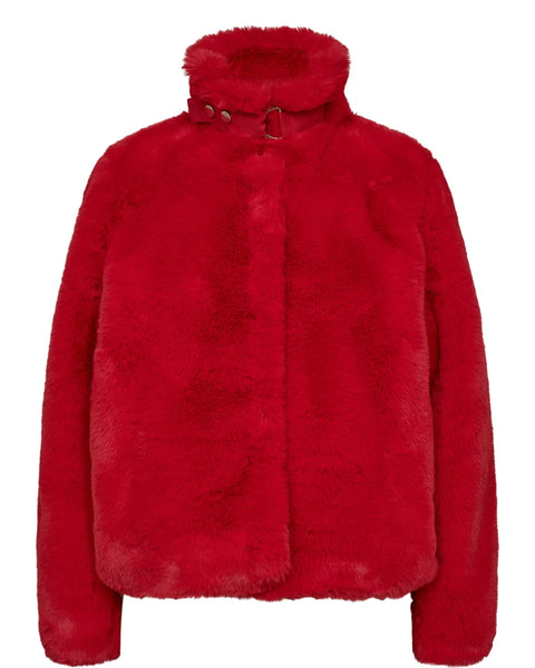 Numph Winda Jacket In High Risk Red