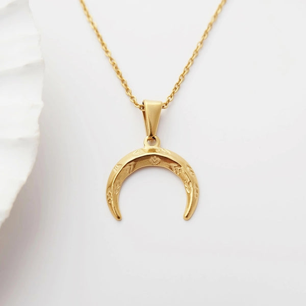 Augusta Jewellery N062 Bohemian Gold Moon Necklace