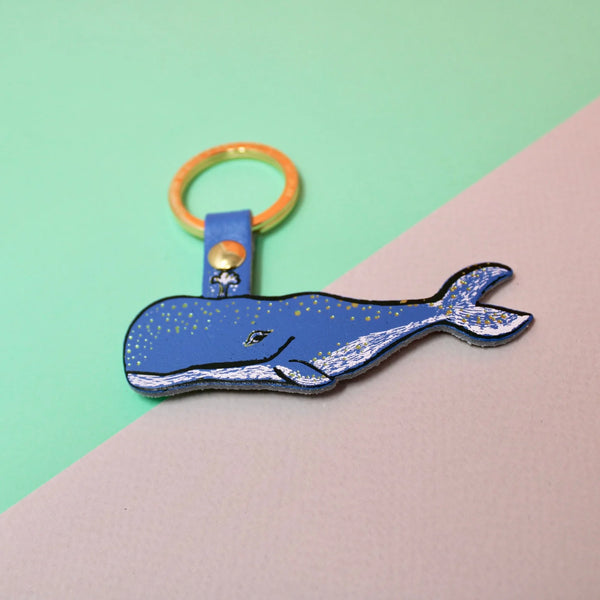 Ark Colour Design Humpback Whale Leather Keyring