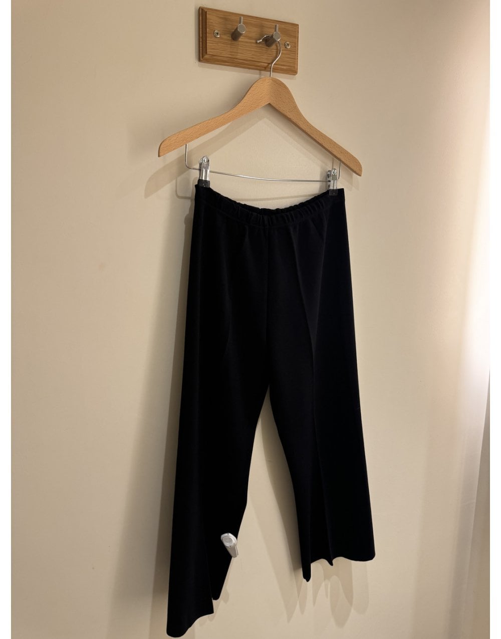 Neera Neera Trumpet Crop Kick Flare Trousers Size: 12, Col: Black