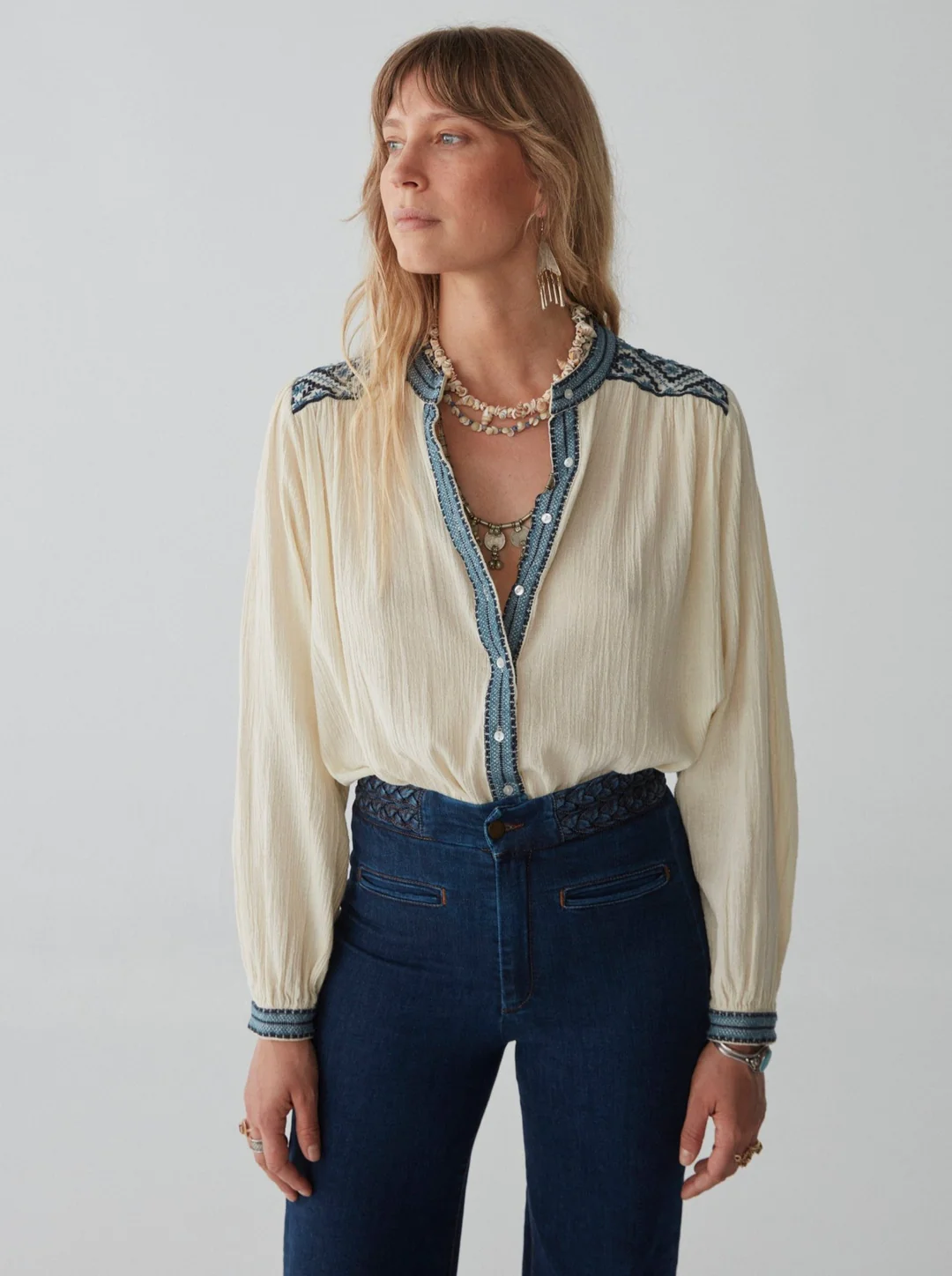 Maison Hotel Maison Hotel Beth Blouse Wandering Sapphire