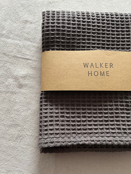 Walker Home Selvedge Waffle Hand Towel - Anthracite Grey