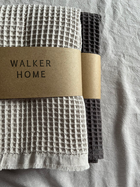 Walker Home Selvedge Waffle Hand Towel - Oatmeal