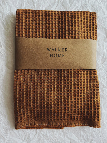 Walker Home Selvedge Waffle Hand Towel - Nutmeg