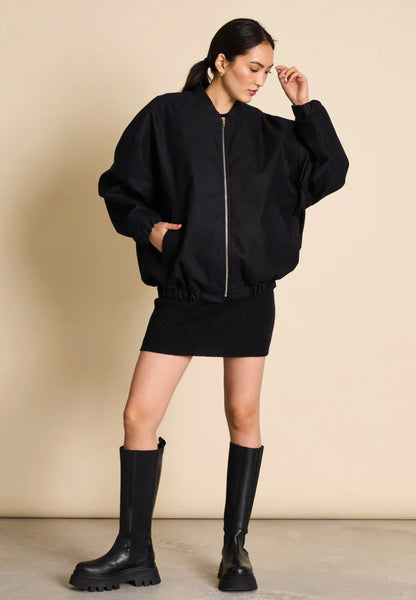 Jan 'n June Tanaro Oversized Blouson | Black