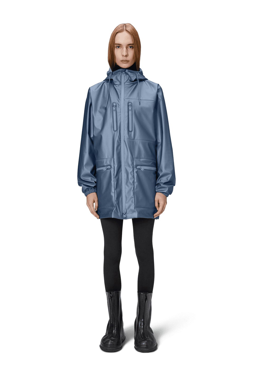 Rains 12060 Cargo Long Jacket Bay