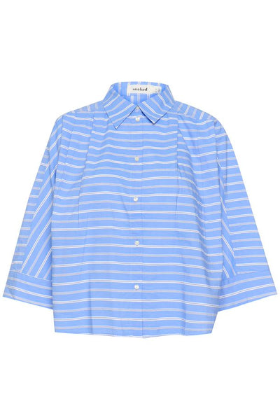 Soaked in Luxury  Merona Stripe Shirt - Blue