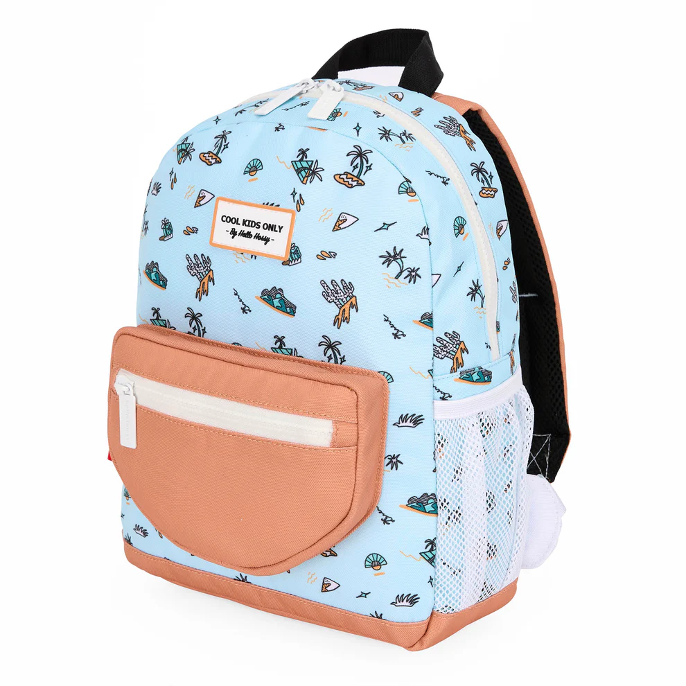 Hello Hossy Blue Island School Backpack for 6 years Childrens