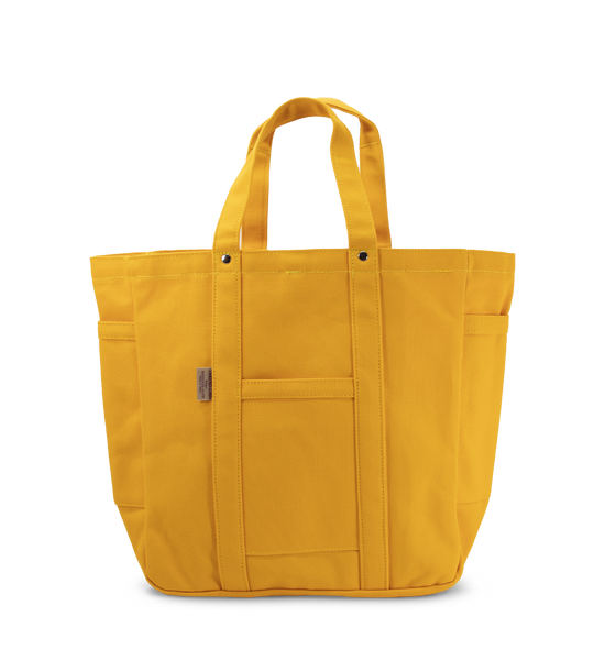 Thread-Line Square Canvas Tote Bag, Yellow