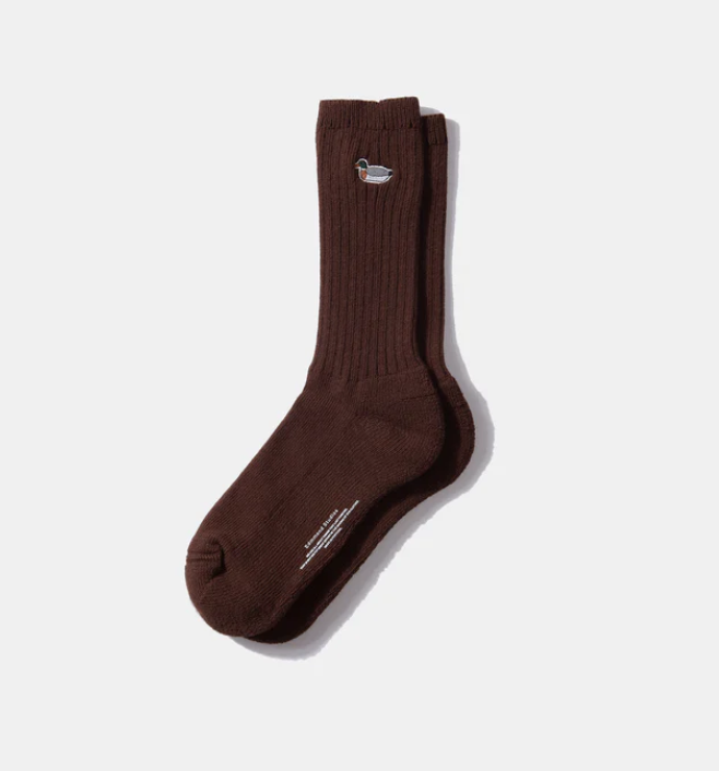 Edmmond Studio Brown Duck Socks