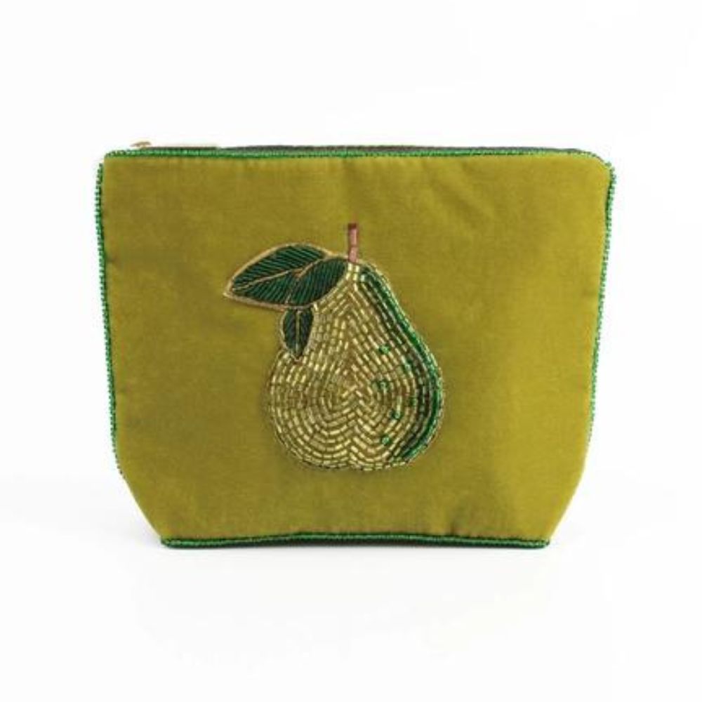 My Doris Small Pear Velvet Pouch