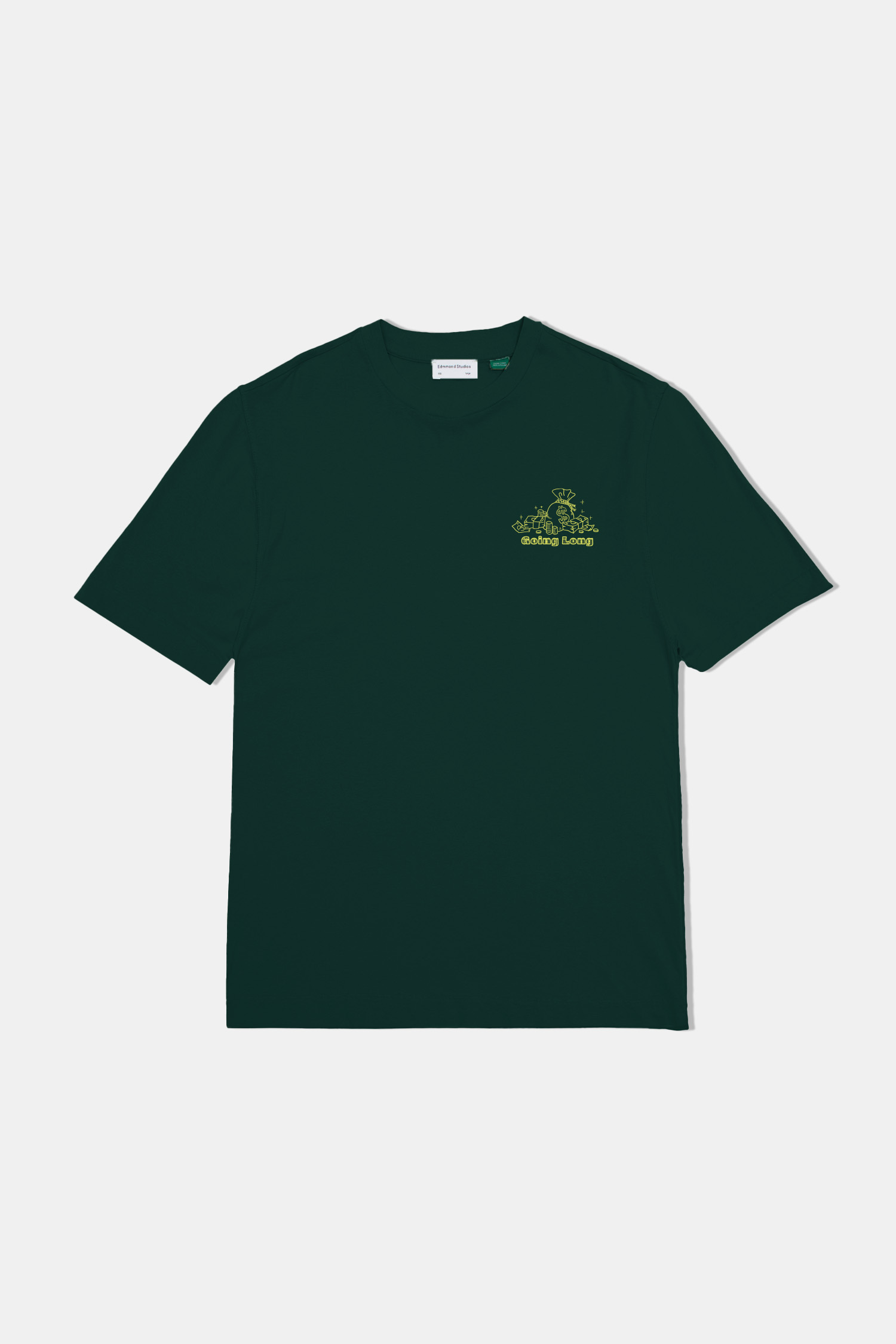 Edmmond Studio Dark Green Going Long T-Shirt