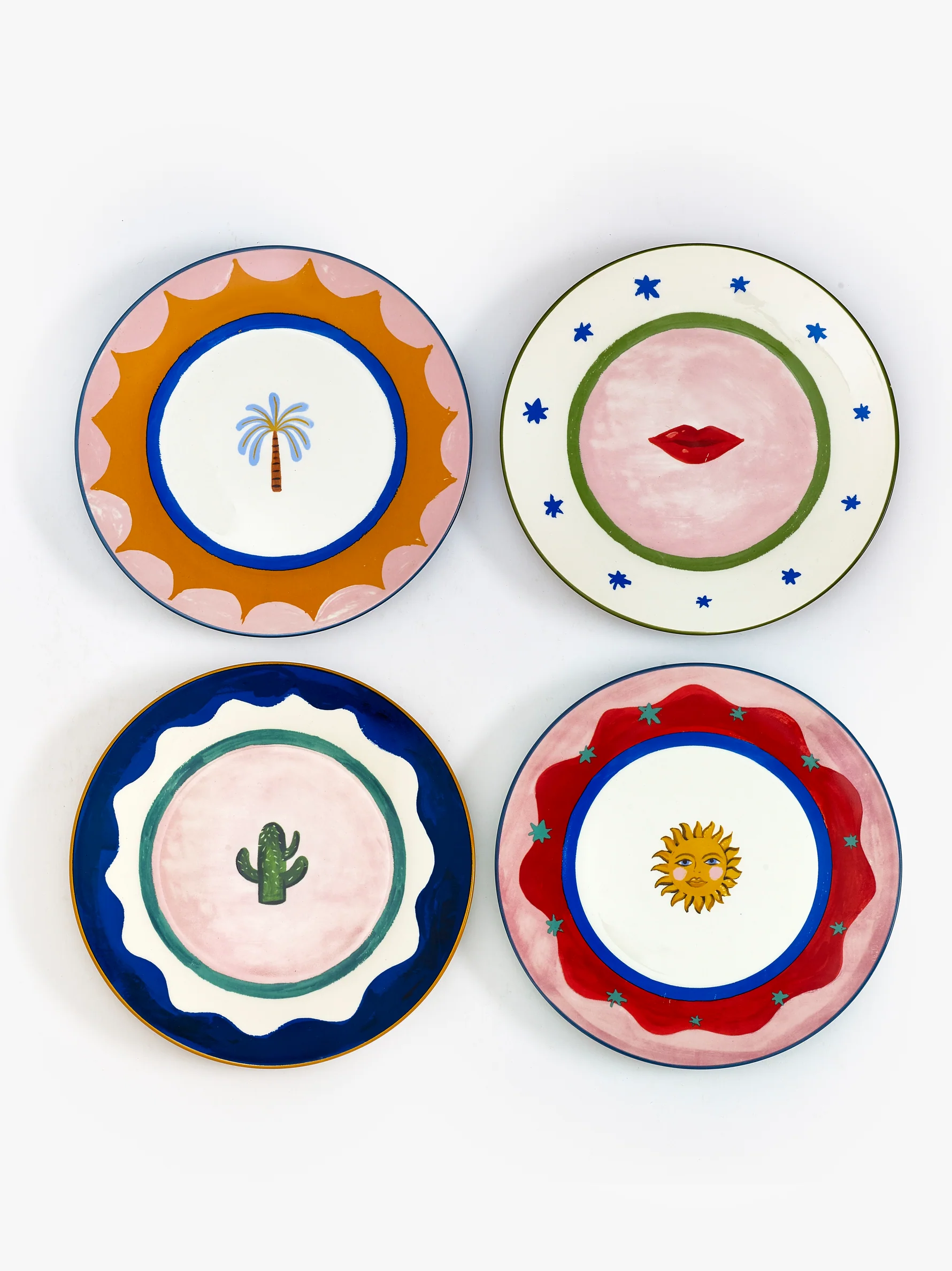 Eleanor Bowmer   The Set Of 4 Eleanor Bowmer Cake Plates Each With A Different Image - By Source Lifestyle UK The Set Of 4 Eleanor Bowmer Cake Plates Each With A Different Image - From Source Lifestyl