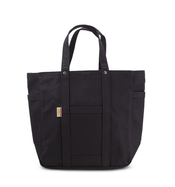 Thread-Line Square Canvas Tote Bag, Black