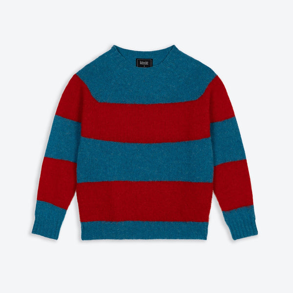 Lowie Blue + Red Stripe Scottish Jumper