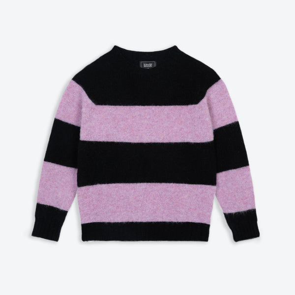 Lowie Black + Lilac Stripe Scottish Jumper