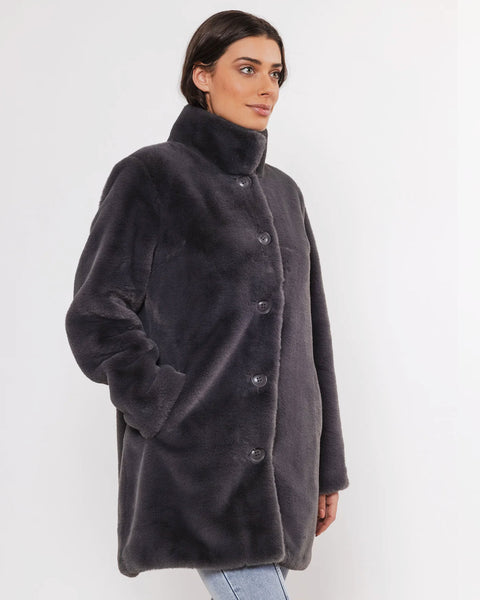 Rino Pelle Nonna Faux Fur Coat