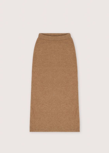 The New Society Ottawa Suede Camel Long Skirt