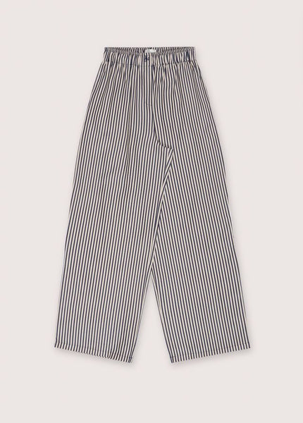 The New Society West Midnight Navy Stripes Trousers