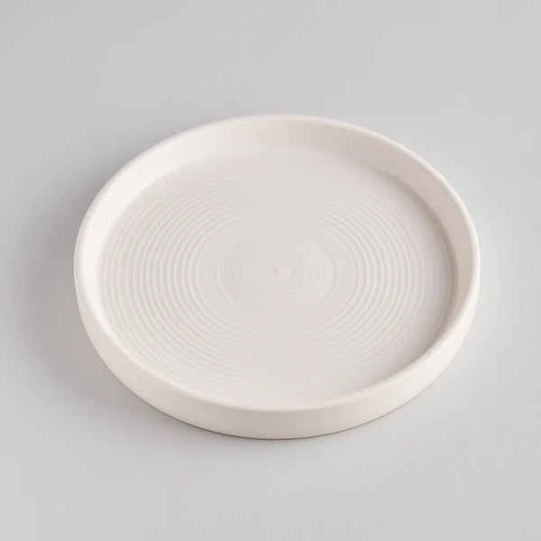 St Eval Candle Company White Candle Plate - Large