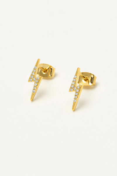 Estella Bartlett  Lightning Bolt Cz Earrings - Gold