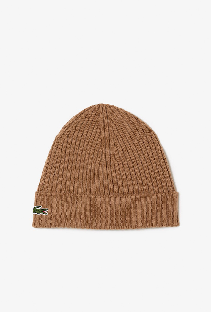 Lacoste Lacoste Men's Rib Knit Brushed Wool Beanie