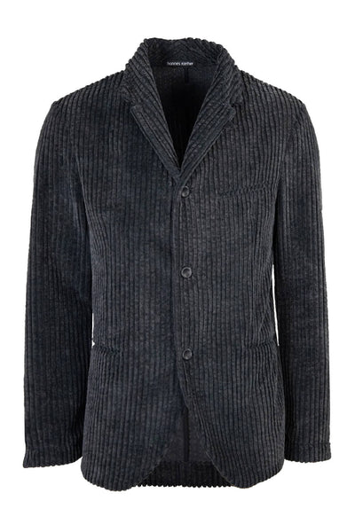 Hannes Roether Button-up Corduroy Jacket Charcoal