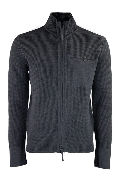 Hannes Roether Lightweight Zip-up Wool Cardigan Charcoal