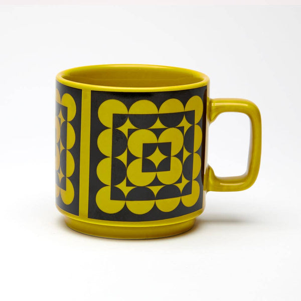 Magpie X Hornsea Mug Squarcles Chartreuse