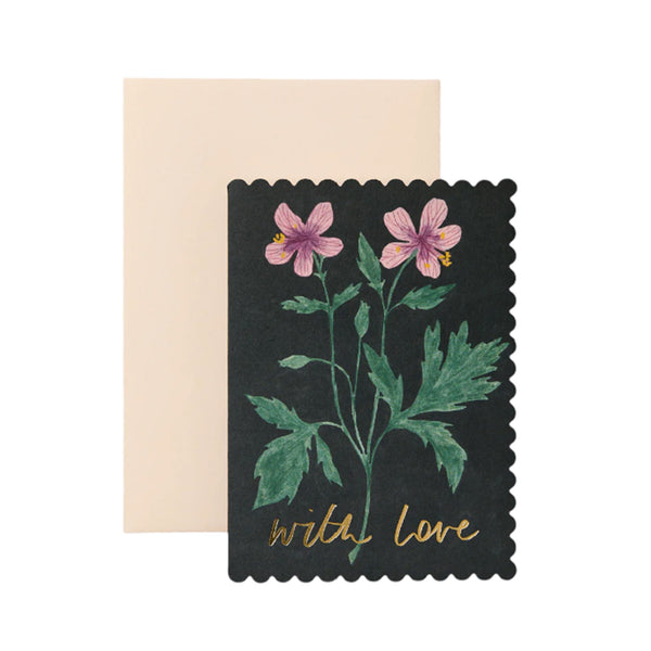 Wanderlust Paper Card Geranium With Love