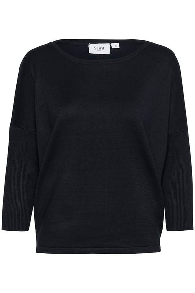 ICHI Mila Roundneck Pullover In Night Sky