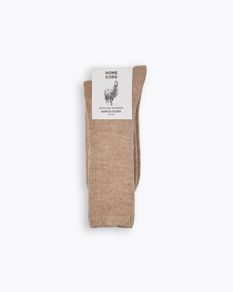 Homecore Chaussettes Alpaca Blend Socks - Earth Wheat