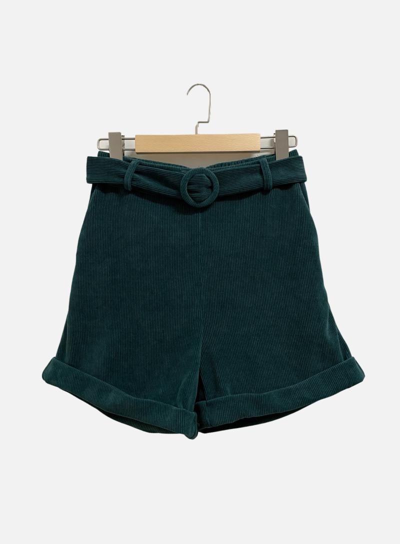 Inspiration Studio Short En Velours Vert