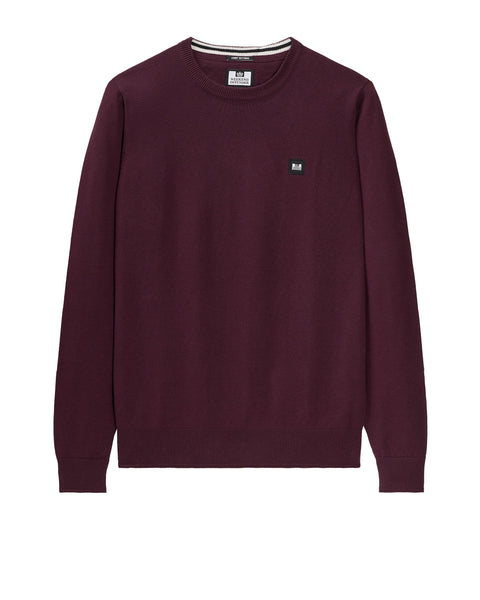 Weekend Offender Solace Crew Neck Sweater In Acai Berry