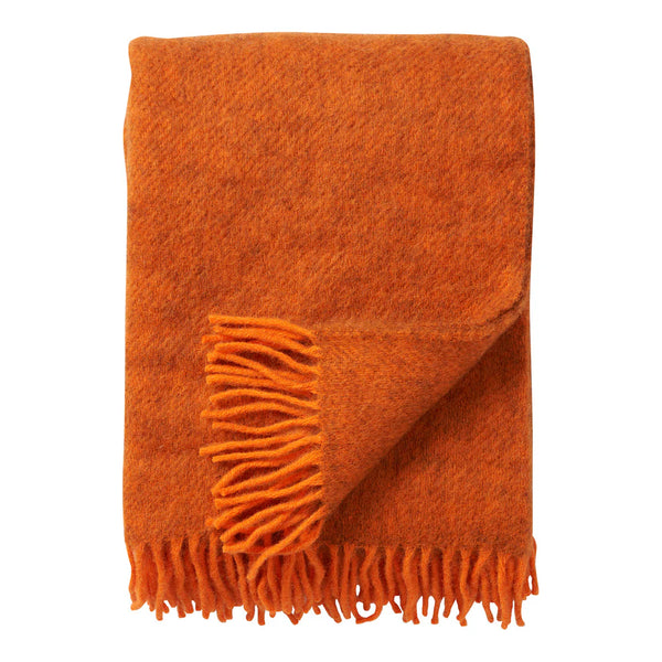 Klippan Gotland Throw In Orange - Gotland Wool & Lambs Wool