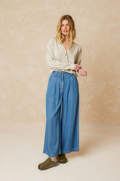 Indi & Cold Washed Effect Denim Pants