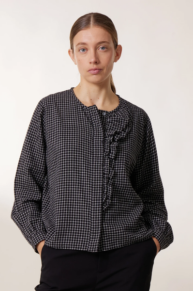 Leon & Harper Colina Black Check Shirt