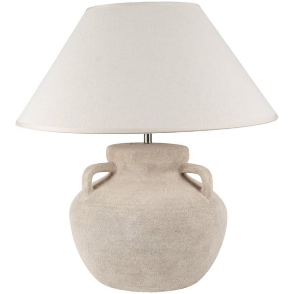 Gallery Direct Stoneware Amphora Lamp With Cream Shade