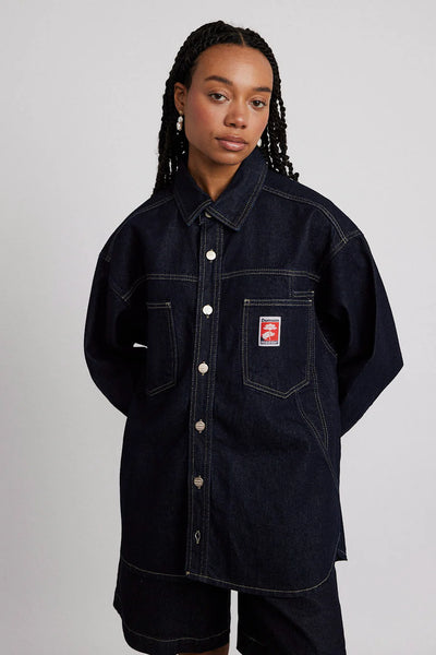 Damson Madder Nova Overshirt Shacket - Indigo