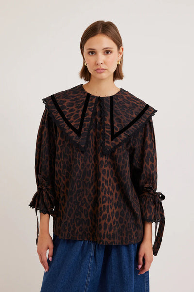 Damson Madder Candice Blouse - Leopard