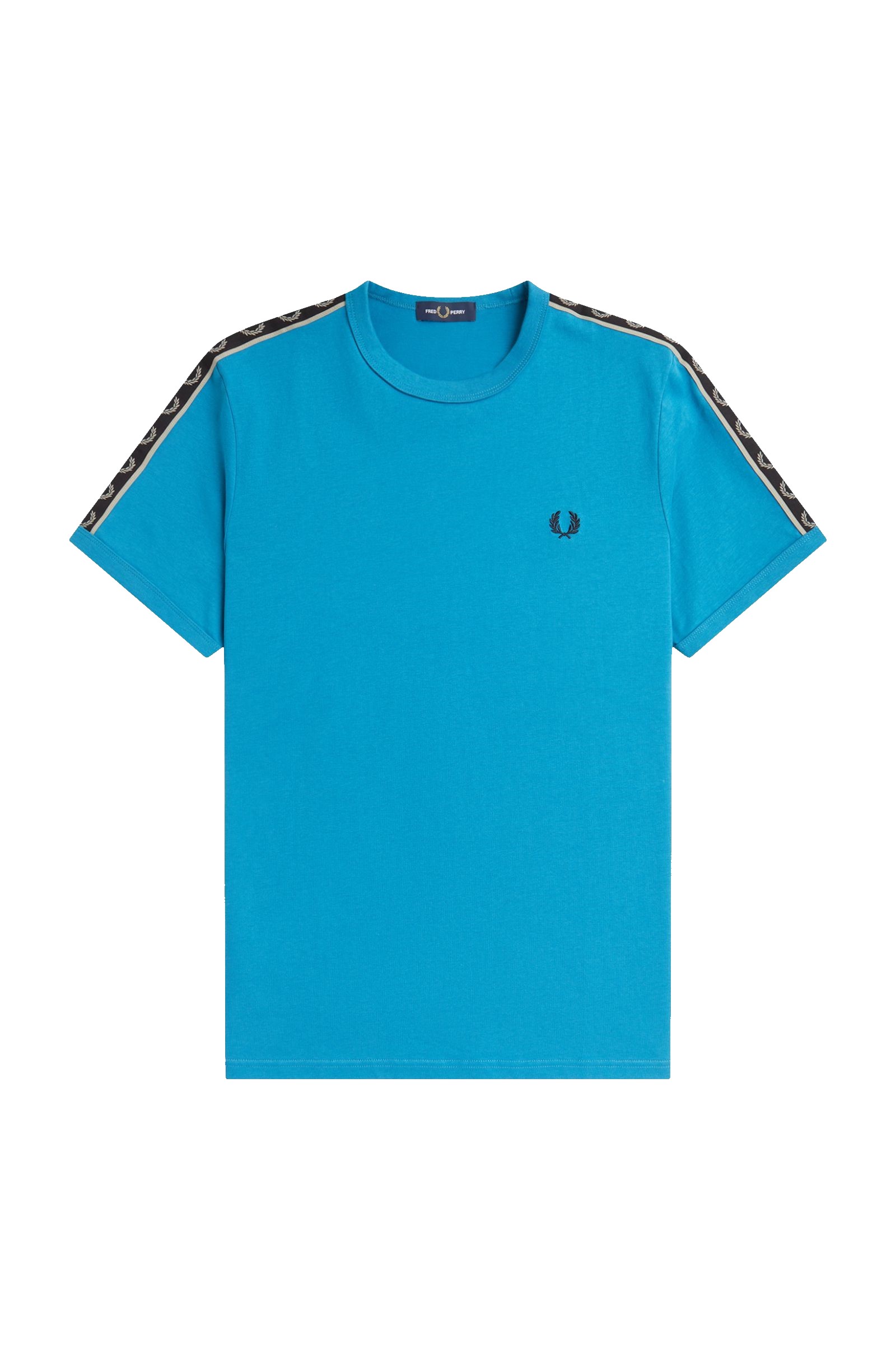 Fred Perry Fred Perry Taped Ringer T-shirt Runaway Bay Ocean / Warm Grey