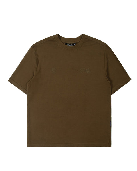 Purple Mountain Observatory Khaki Tonal Logo SS T-Shirt